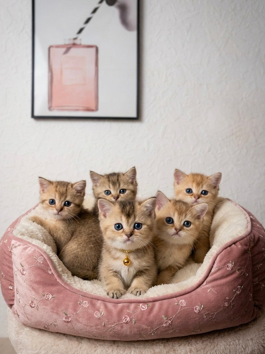 Prachtige Britse korthaar Golden Shaded (nog 1 over), Meerdere dieren, Ontwormd, 0 tot 2 jaar