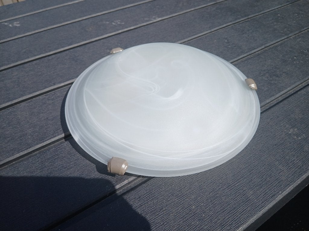 Plafondlamp, Gebruikt, Overige stijlen, Wit, Glas