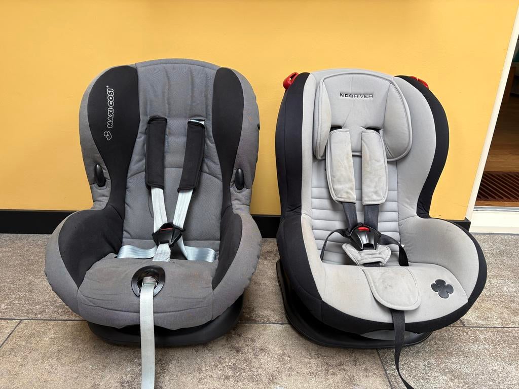 Maxi-Cosi en Kidsriver autostoeltjes in goede staat, Ophalen, Verstelbare rugleuning, 9 t/m 18 kg, Maxi-Cosi