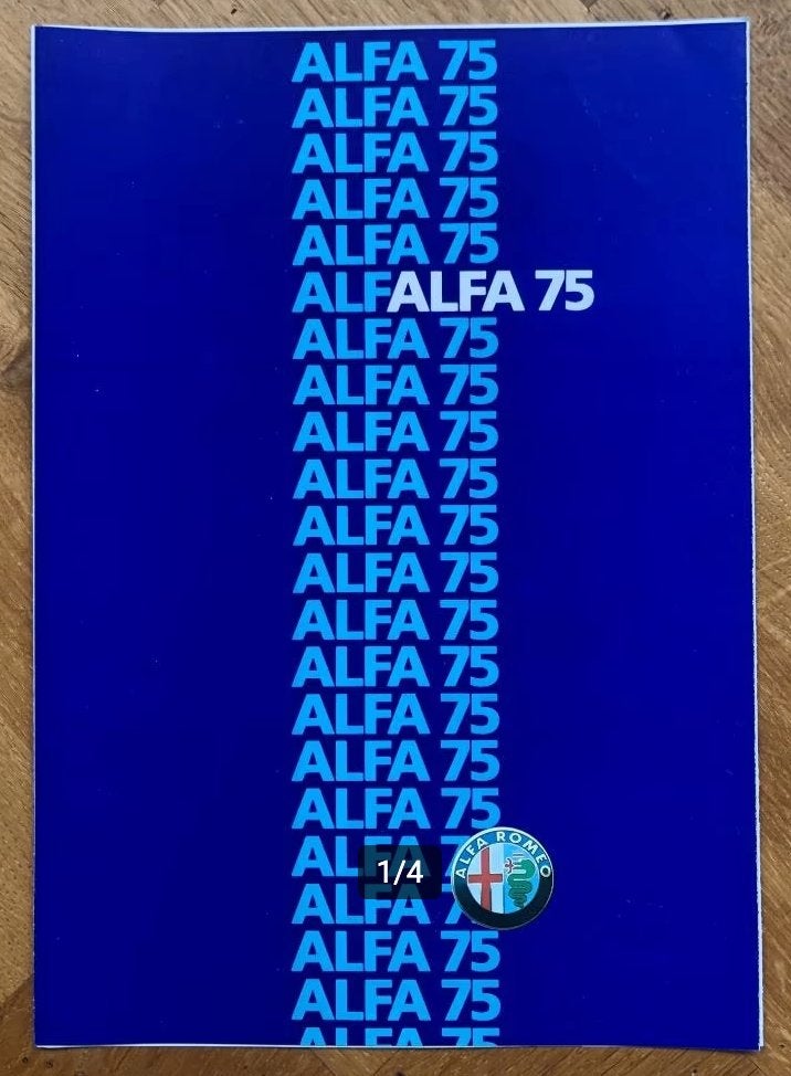 Alfa Romeo 75 1986 folder, Alfa Romeo, Nieuw, Ophalen of Verzenden, Alfa Romeo