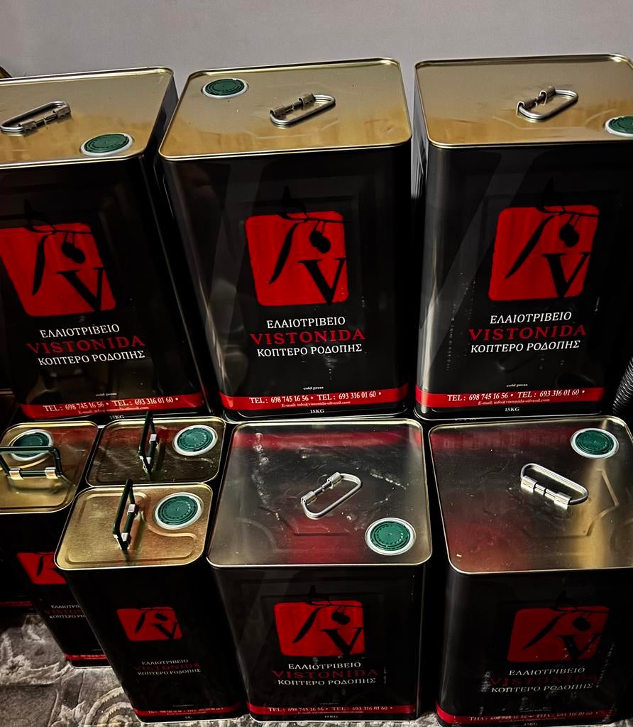 Authentieke Griekse Extra Vierge Koudgeperste Olijfolie 15kg, Ophalen of Verzenden