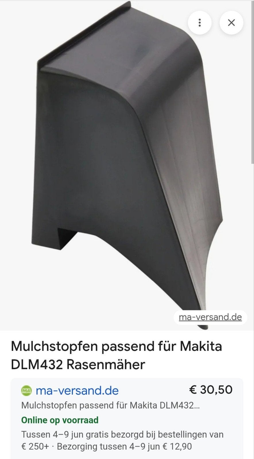 Nieuwe mulchplug voor Makita grasmaaier, Tuin en Terras, Grasmaaiers, Ophalen of Verzenden, Nieuw
