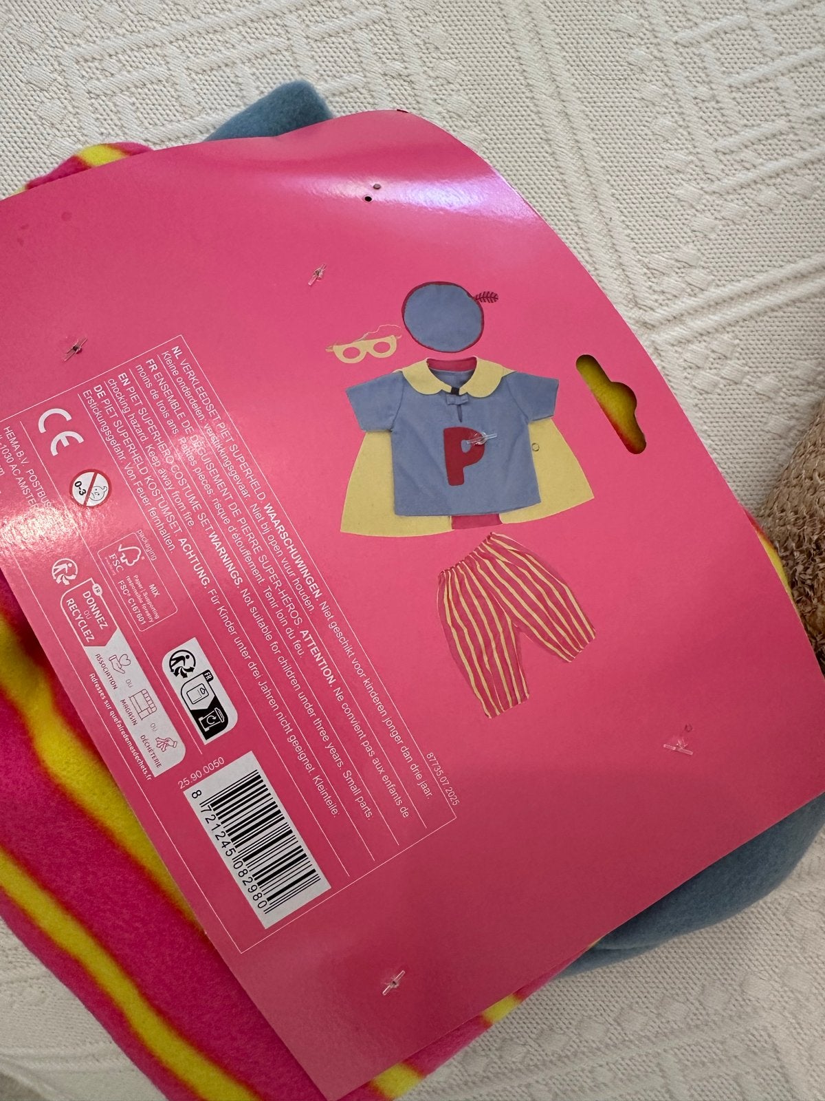 Gloednieuw Pietenpak met cape , baret, broek !, Ophalen of Verzenden, Nieuw, 104 of kleiner, Jongen of Meisje
