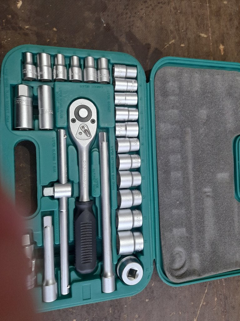 Doppenset compleet in kist, Verzenden