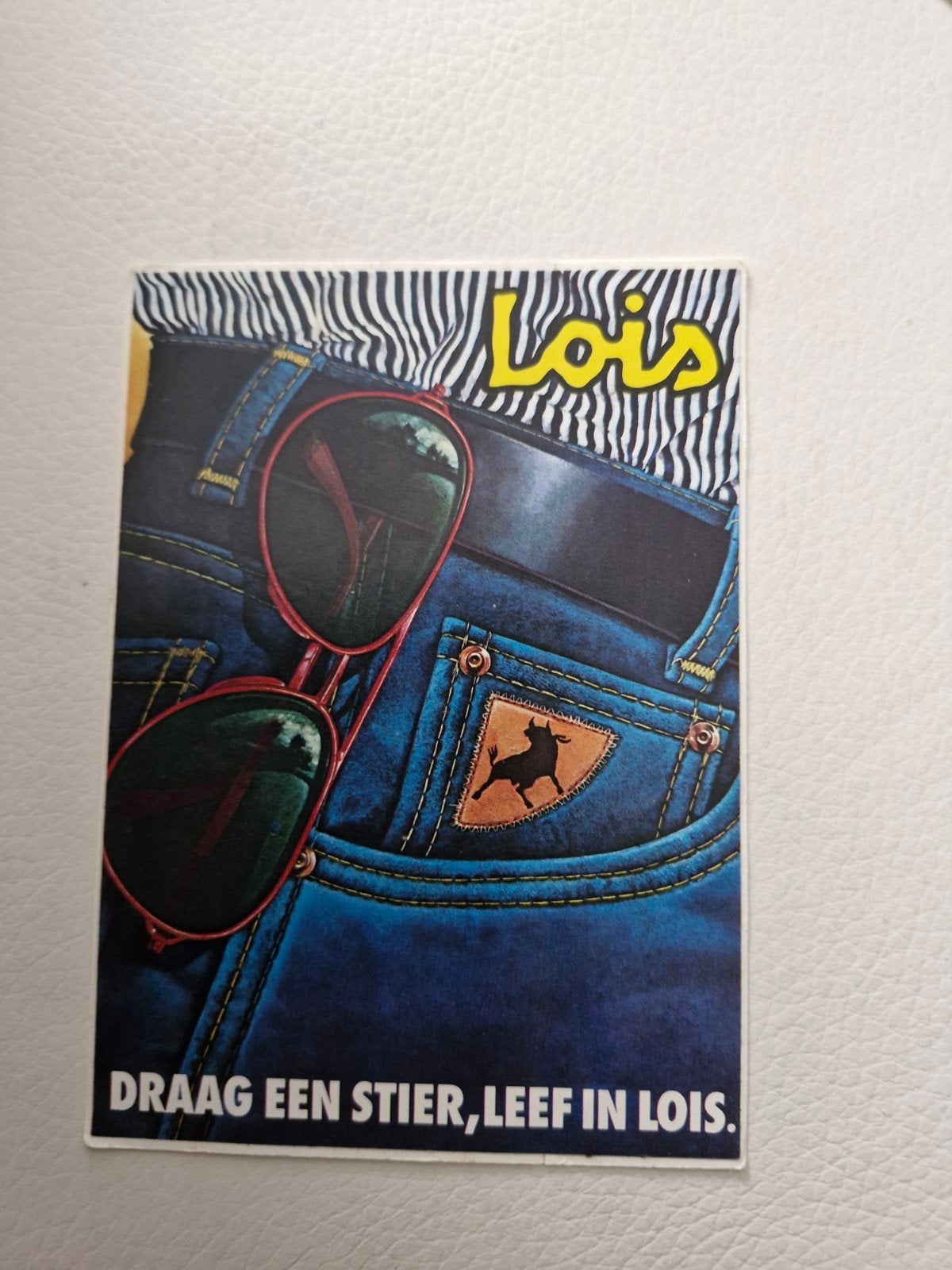12123 Vintage Lois Jeans Sticker - Draag een Stier, Verzamelen, Ophalen of Verzenden, Nieuw, Merk