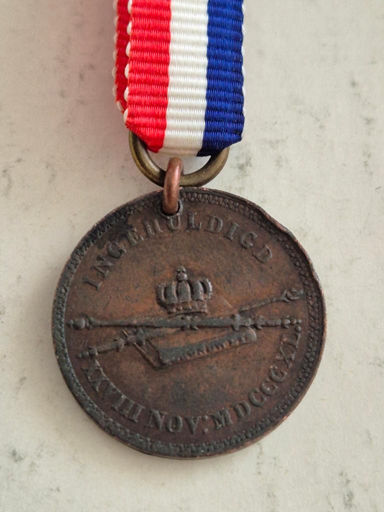 Medaille inhuldiging Koning Willem II 1840, Postzegels en Munten, Ophalen of Verzenden, Overige materialen, Nederland