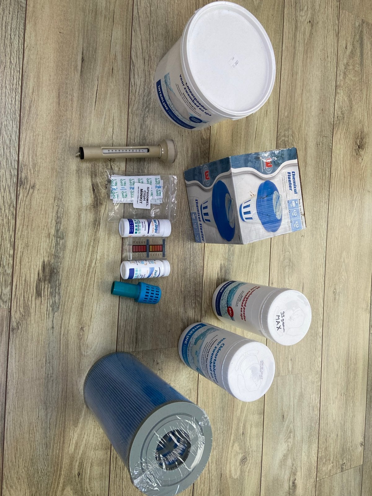 Zwembad onderhoudspakket: Chloor, pH+, filter & meer, Tuin en Terras, Zwembad-toebehoren, Ophalen of Verzenden, Zo goed als nieuw
