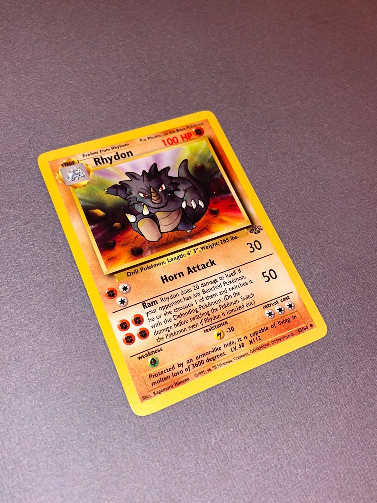 Pokemon Rhydon 45/64 Jungle Near Mint, Ophalen of Verzenden, Zo goed als nieuw