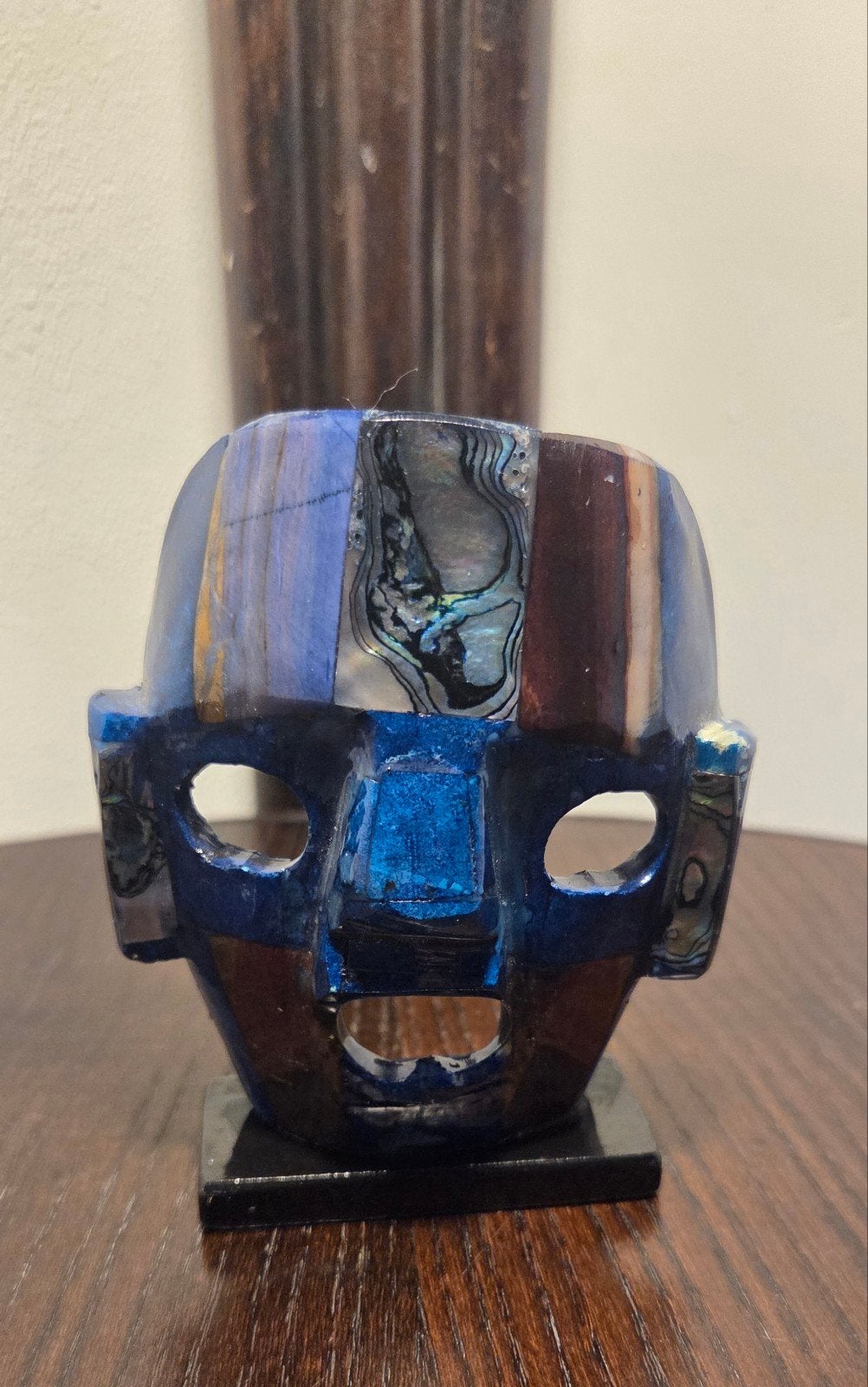Vintage Mexicaans Mozaïek Masker - Maya/Azteken Stijl, Antiek en Kunst, Ophalen of Verzenden