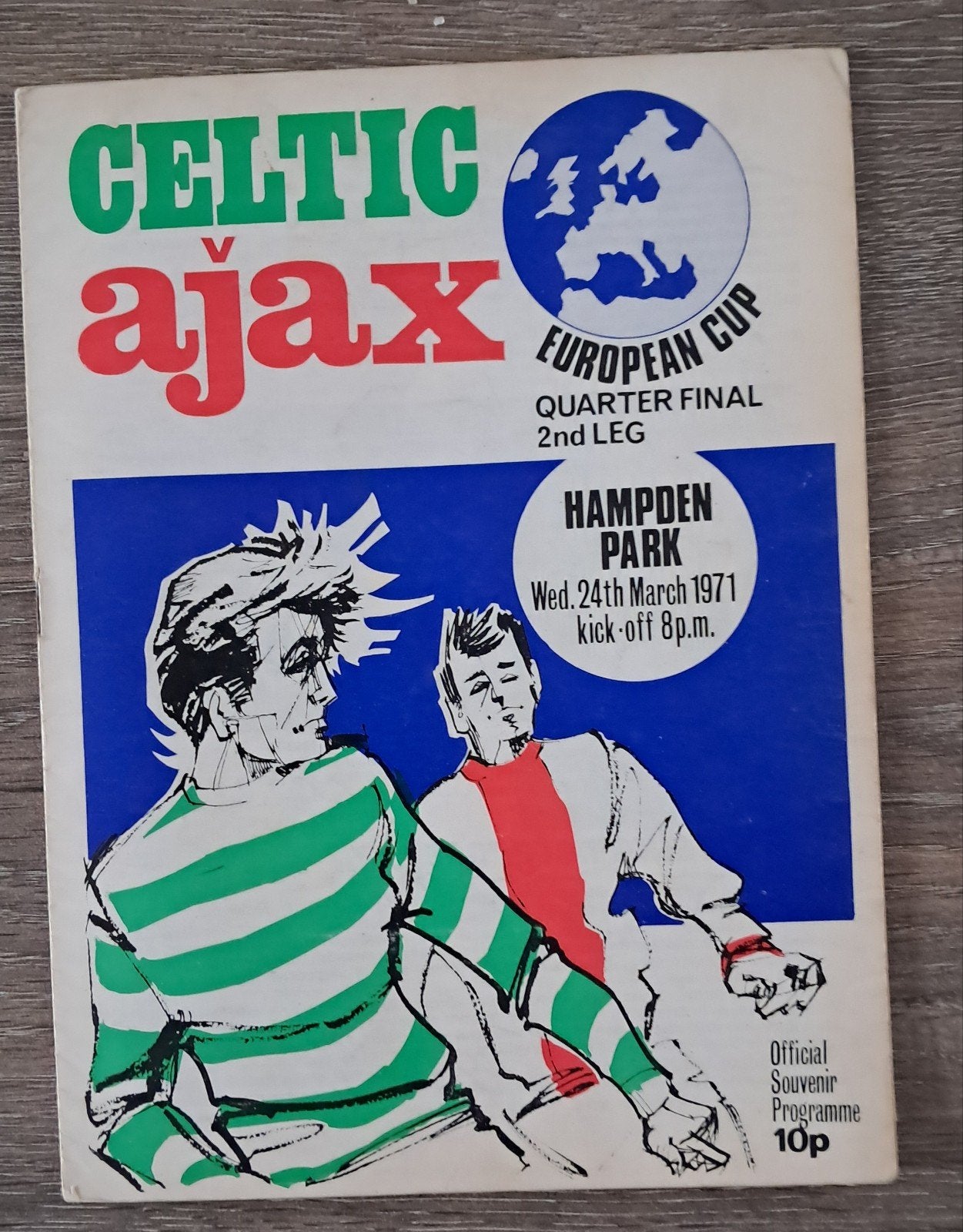 Celtic vs Ajax European Cup Programma 1971, Verzamelen, Ophalen of Verzenden, Gebruikt, Ajax, Boek of Tijdschrift