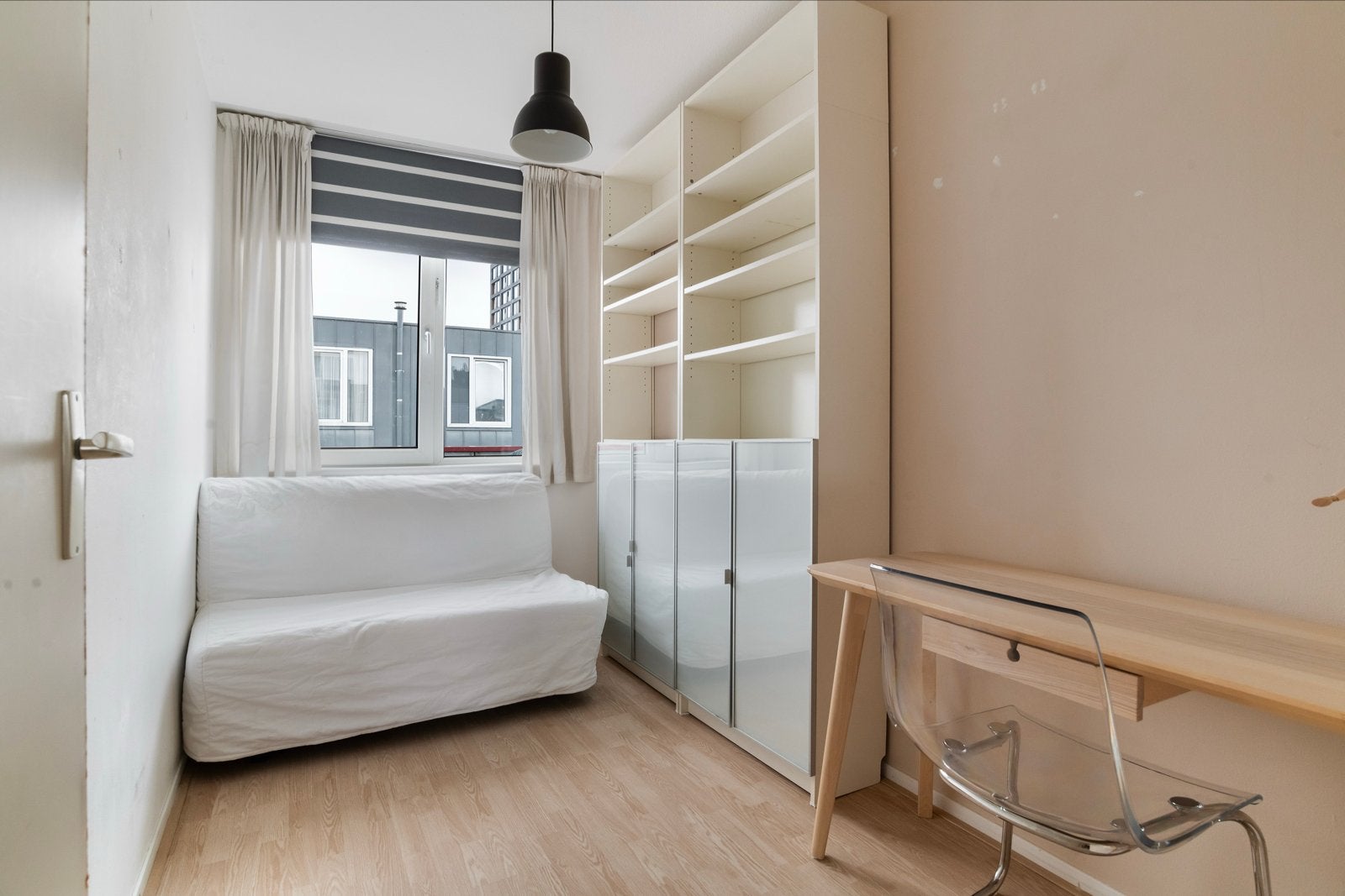 IKEA LYCKSELE LÖVÅS slaapbank/bed 140x188 cm, Ophalen, Gebruikt, Beige, Tweepersoons