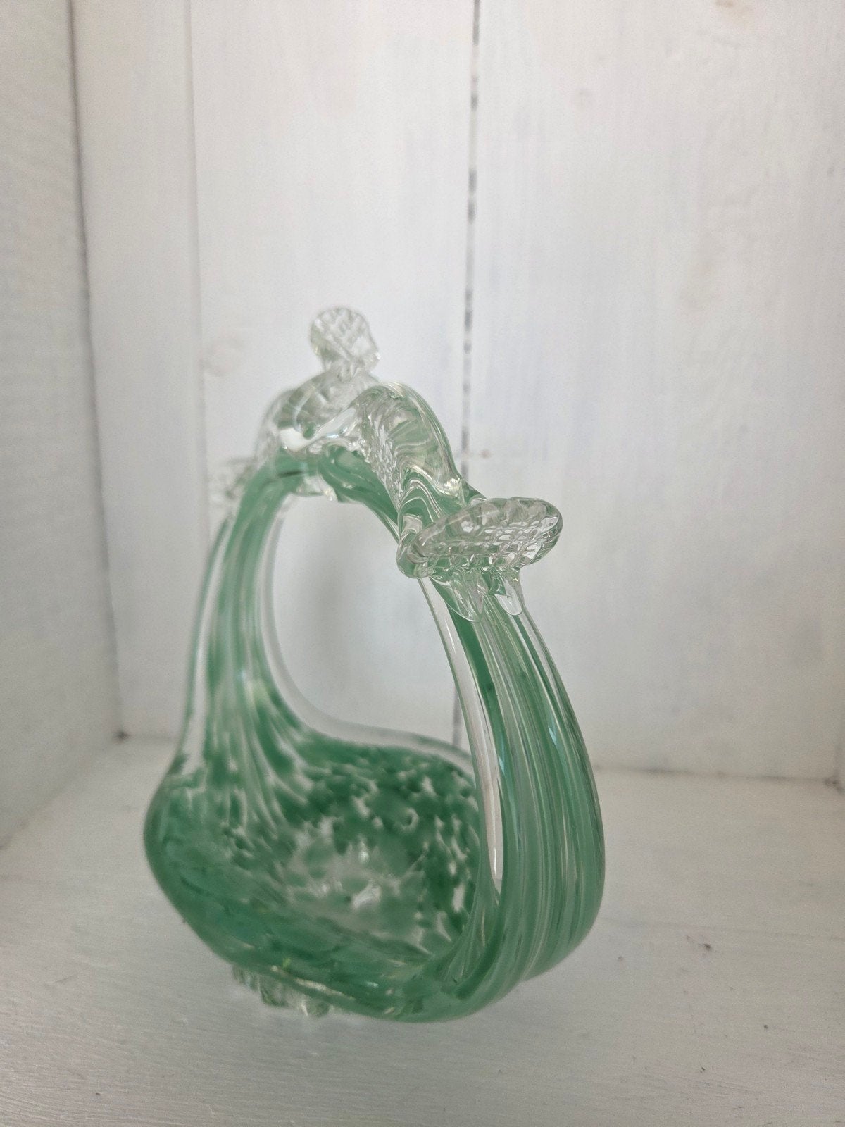 Murano glazen schaal/asbak met dolfijnen - Groen, Antiek en Kunst, Ophalen of Verzenden