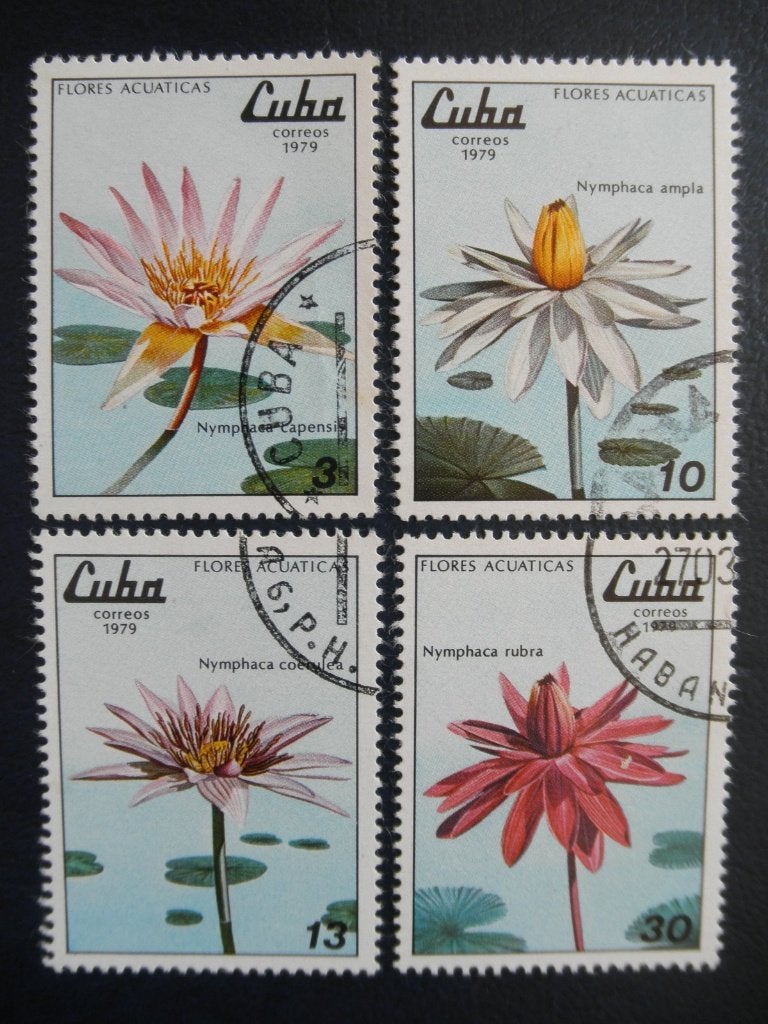 Postzegels bloemen Cuba 1979., Ophalen of Verzenden, Gestempeld, Dier of Natuur