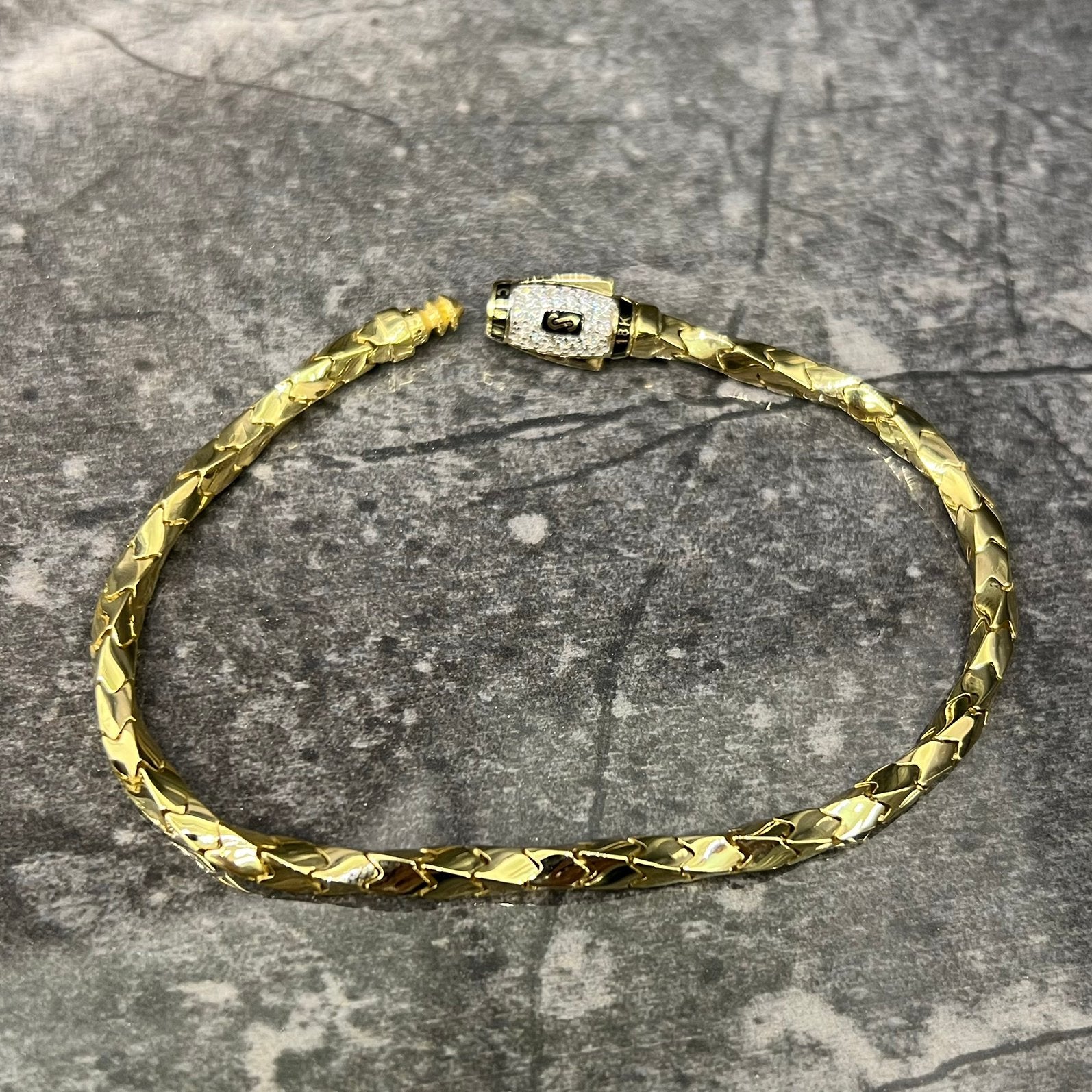 18k gouden armband prachtig schakel monaco nieuw, Ophalen of Verzenden, Nieuw, Goud