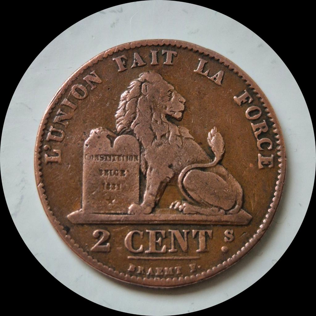 Belgische 2 Cent Leopold II munt 1876, Ophalen of Verzenden, Overig, Losse munt