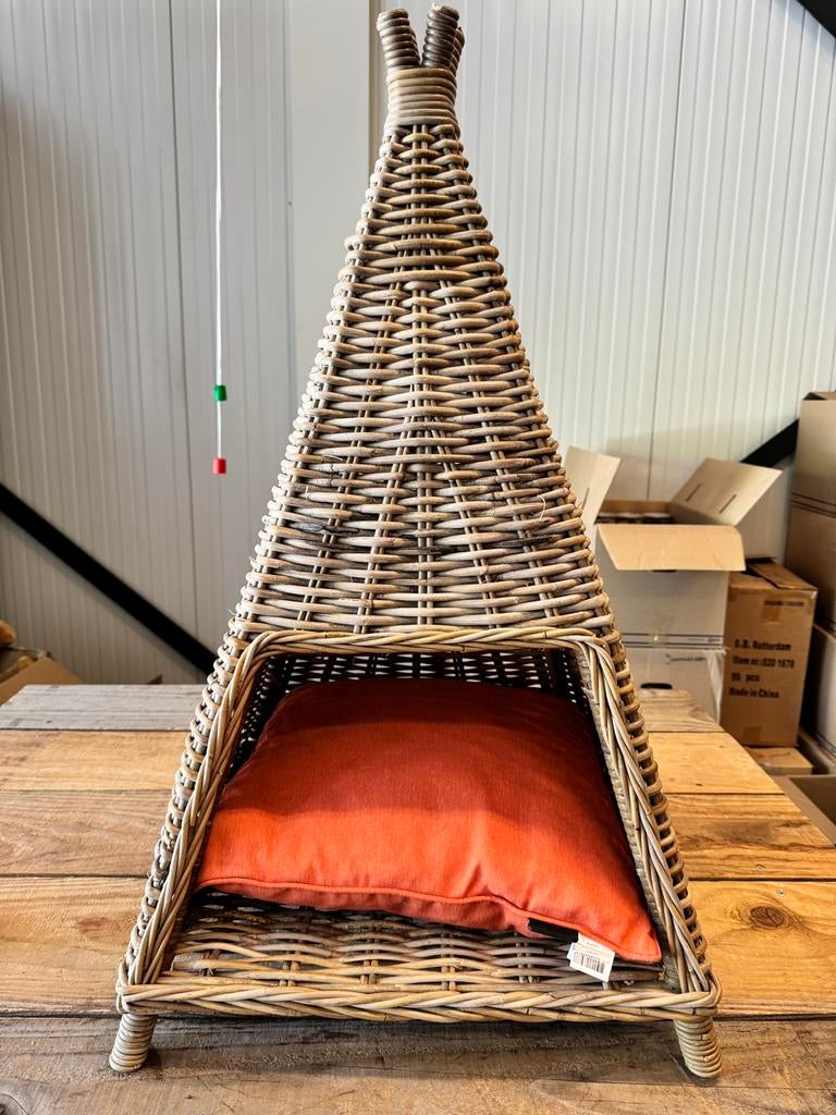 Katten wigwam slaapplek van riet, Ophalen of Verzenden, Nieuw, Riet