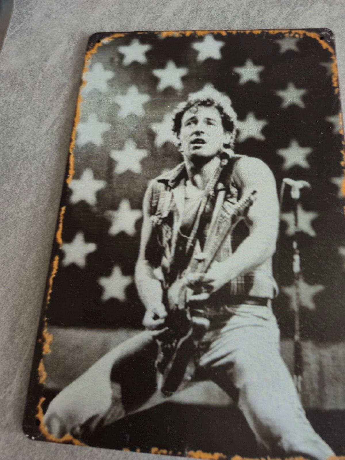 Bruce Springsteen The Boss Metalen  bordDecoratie, Verzamelen, Ophalen of Verzenden, Nieuw