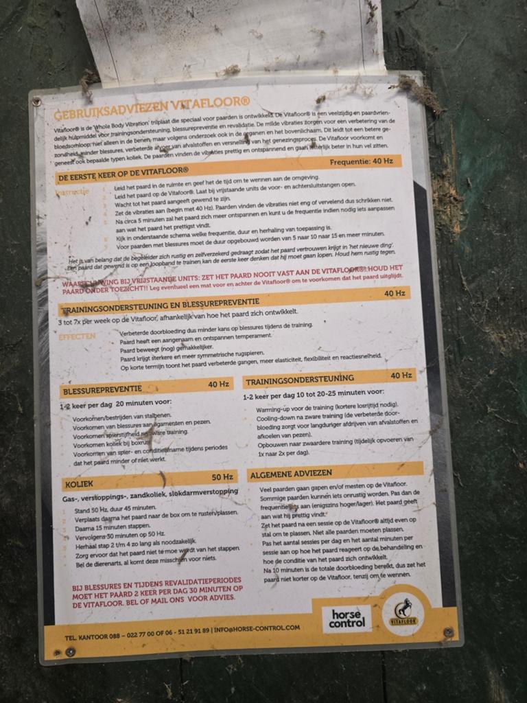 VitaFloor originele, Ophalen