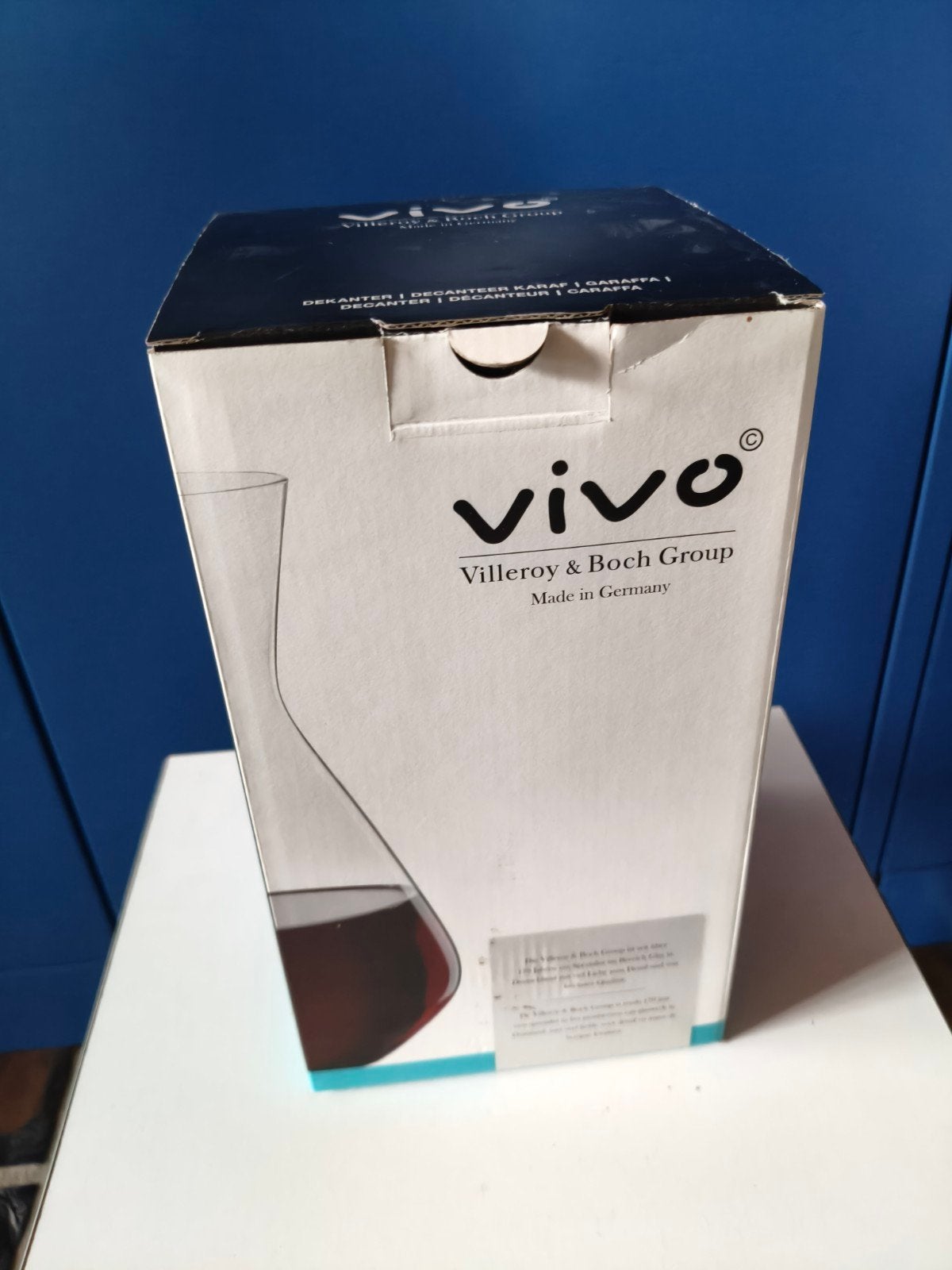 Vivo Villeroy & Boch Decanteerkaraf - Nieuw in doos, Ophalen of Verzenden, Nieuw, Transparant, Glas