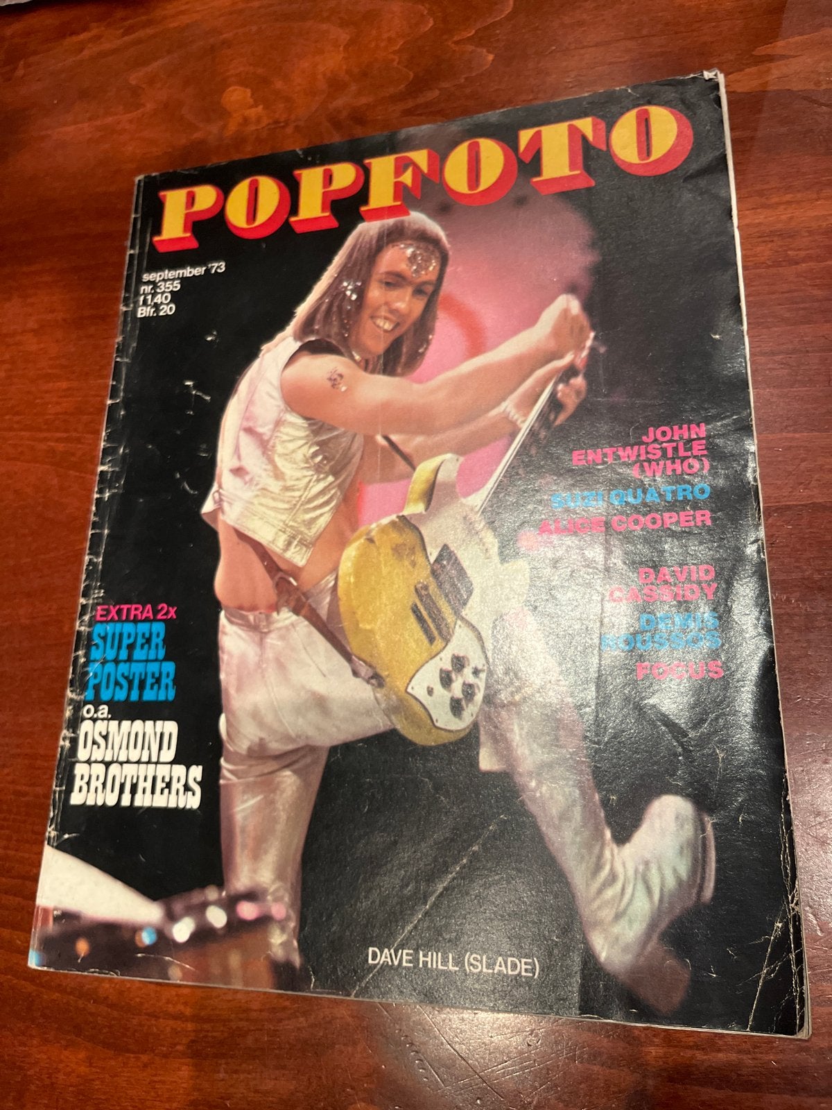 Popfoto Magazine - bowie September 1973 - Dave Hill (Slade), Ophalen of Verzenden, Gelezen, Muziek, Film of Tv