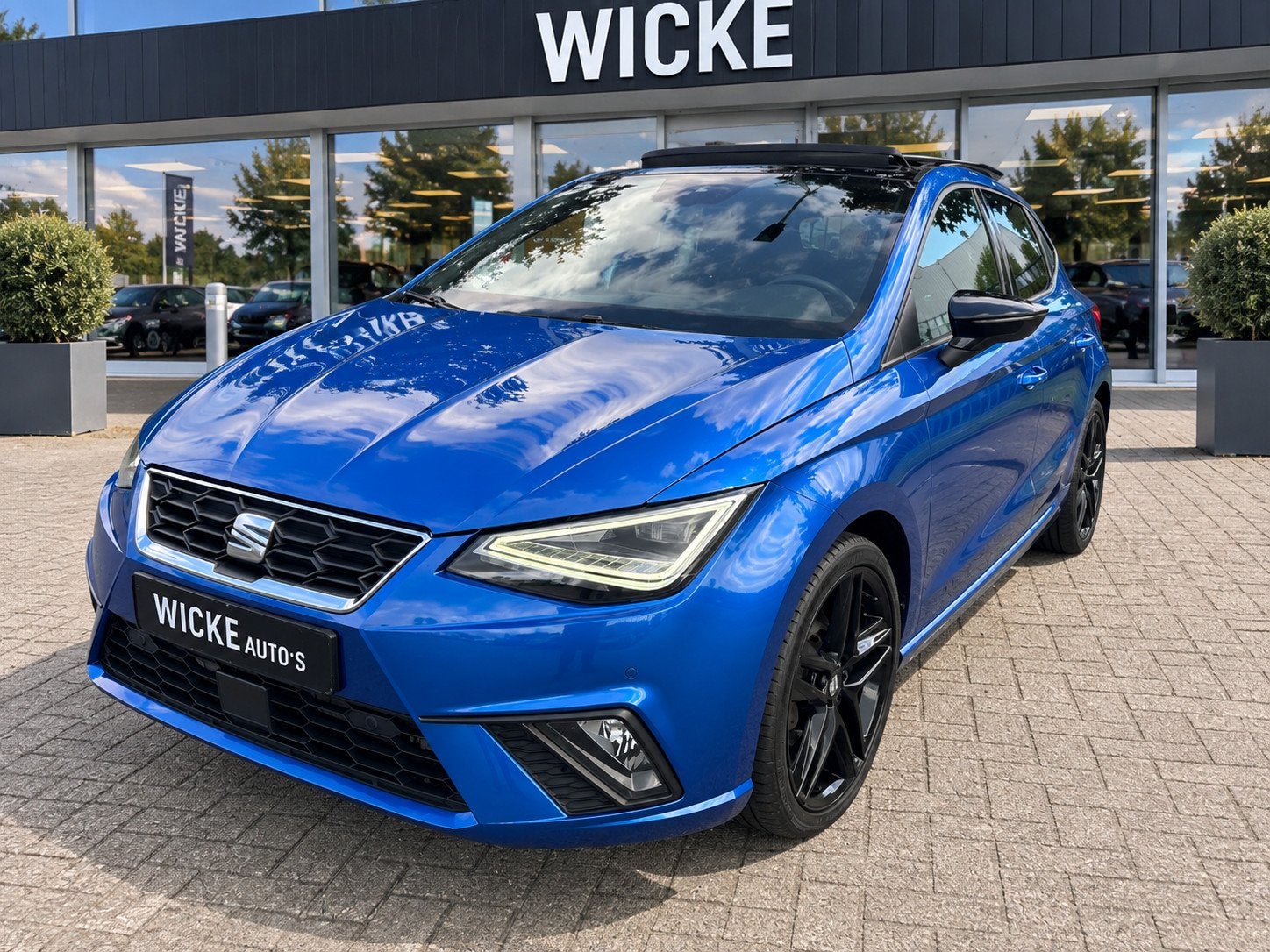 Seat IBIZA 1.0 TSI FR DSG Panorama Virtual Keyless Leder Cam, Dealer onderhouden, Gebruikt, Blauw, Ibiza