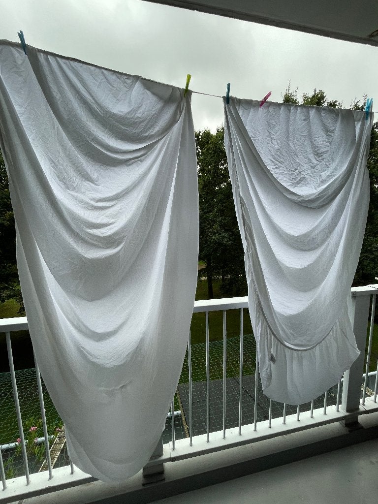 Pakket 6x Wit Hoeslaken 160x200 o.a. Walra en HEMA 1verpakt, Gebruikt, Lits-jumeaux, Katoen, Ophalen of Verzenden