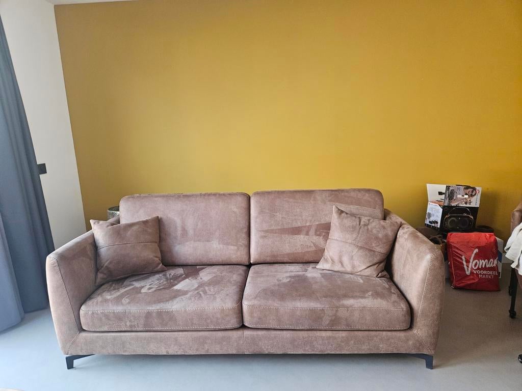 Merk Molina 3 zit bankstel kleur almond, Huis en Inrichting, Banken | Bankstellen, Gebruikt, Driepersoons, 75 tot 100 cm, Ophalen of Verzenden