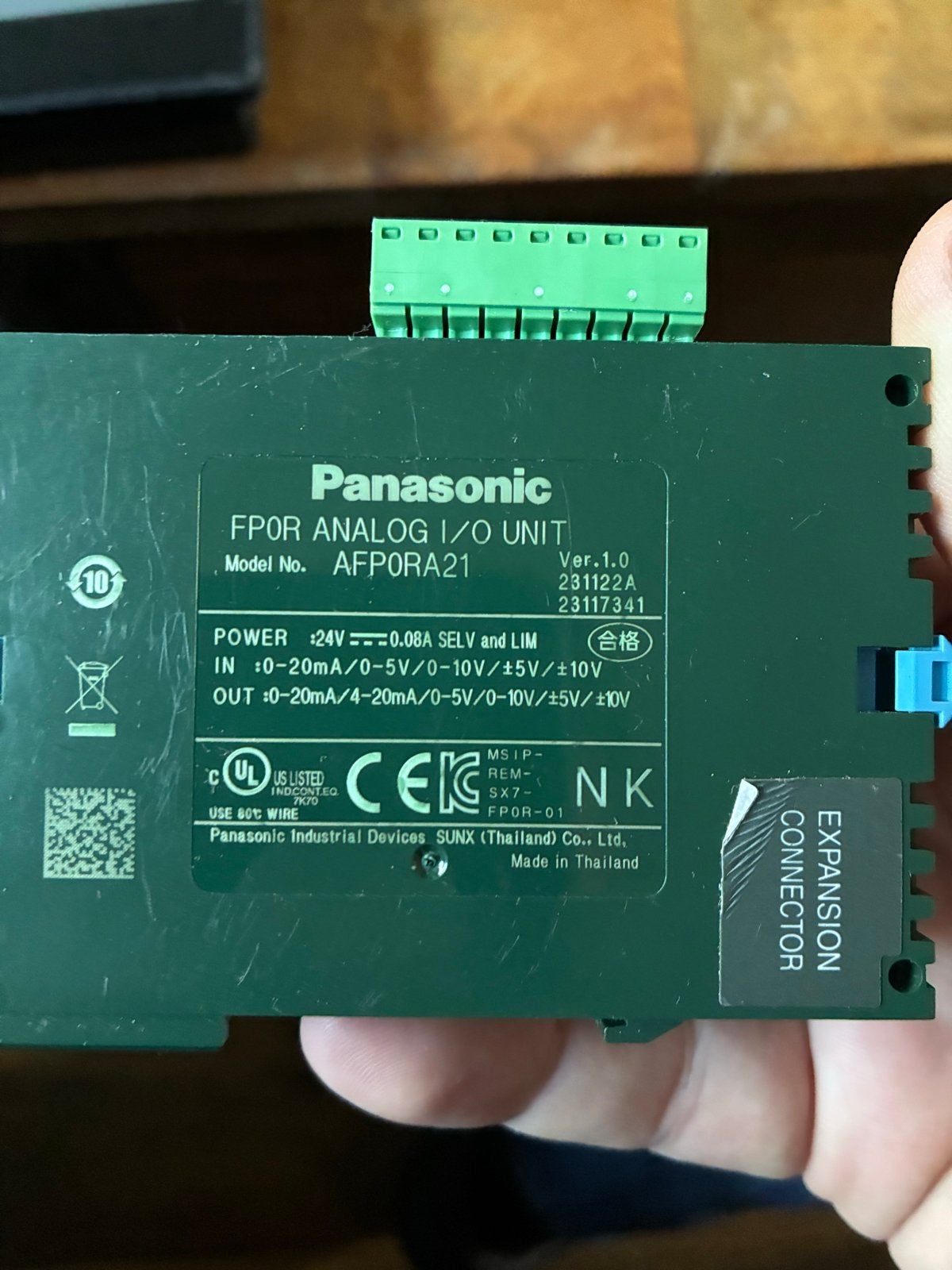Panasonic FP0R Analoge I/O Unit AFP0RA21, Ophalen of Verzenden, Zo goed als nieuw