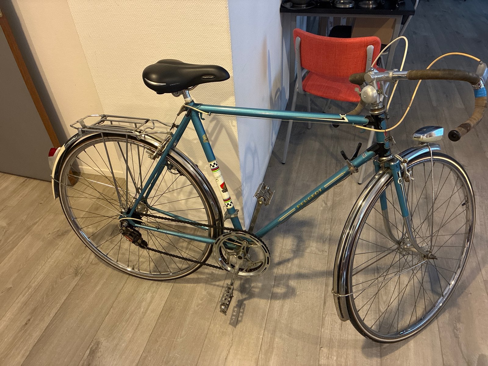 Vintage Peugeot racefiets - Klassieke stijl, 28 inch, Gebruikt, 10 tot 15 versnellingen, Velgrem