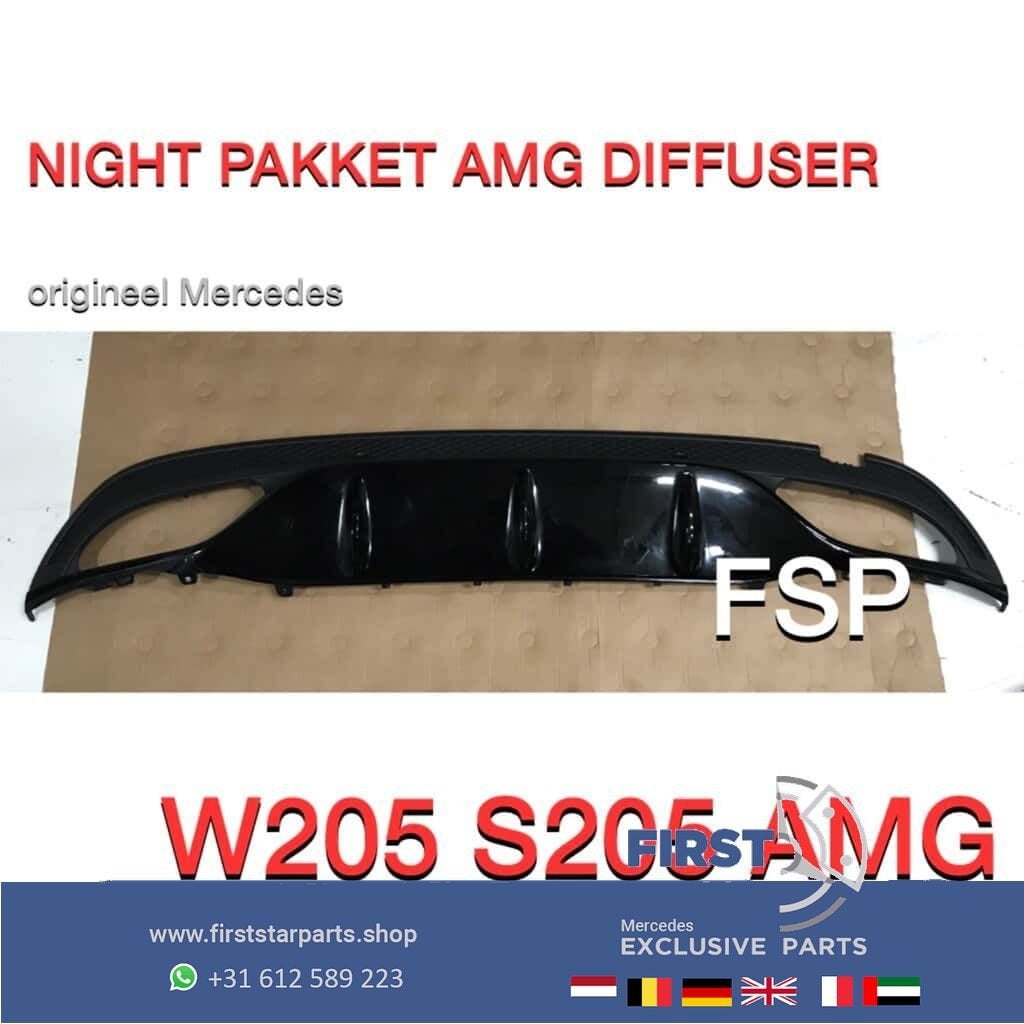 W205 S205 Mercedes C Klasse sedan Estate AMG Diffuser origin, Gebruikt, -, Ophalen of Verzenden, -