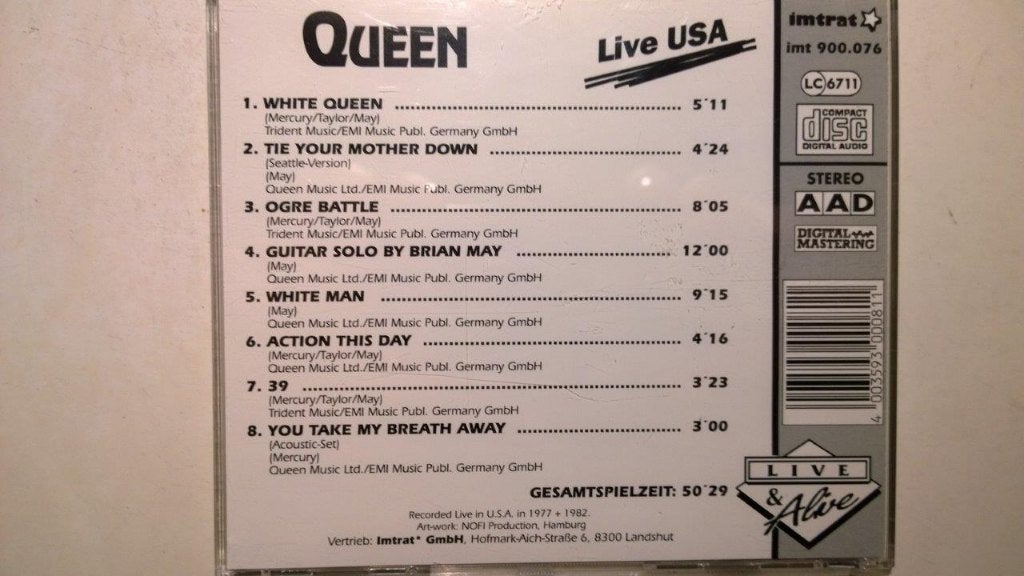 Queen - Live USA Volume 1, Ophalen of Verzenden, Zo goed als nieuw, Poprock, Album