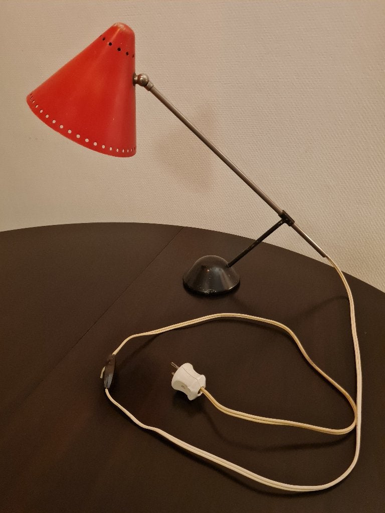 Artimeta M1 tafellamp, Floris H Fiedeldij, 1956, Roodborstje, Bureaulamp, Overige merken, E14 (klein), Ophalen of Verzenden