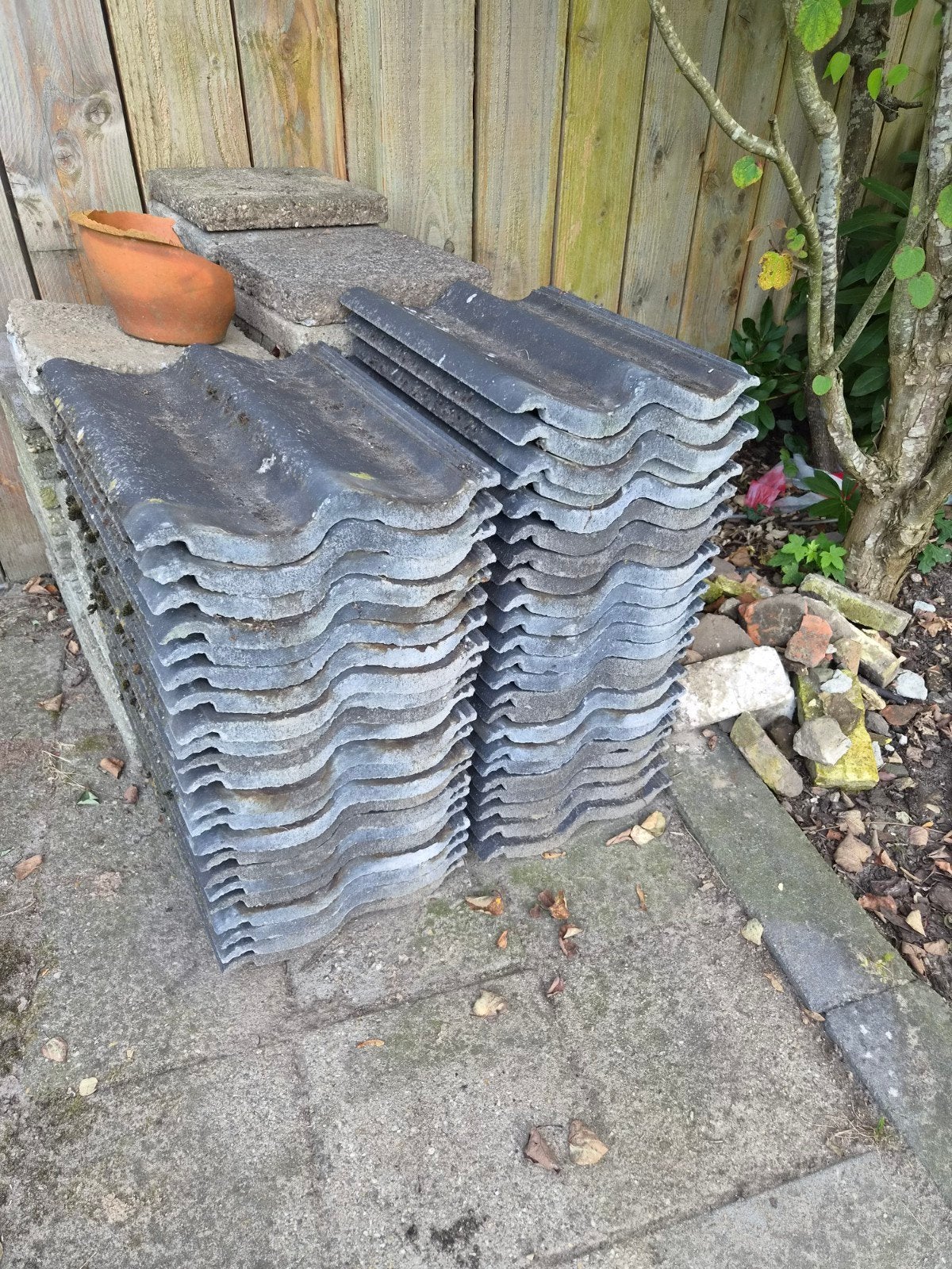 Dakpannen 42 stuks, Ophalen, Overige materialen, Gebruikt, Zwart
