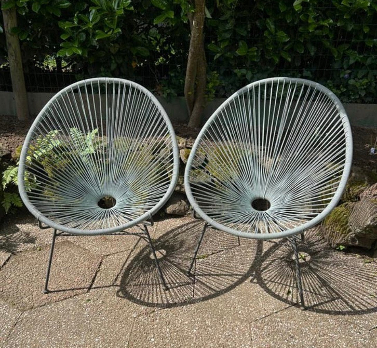 Draad stoelen, Ophalen, Gebruikt, Kunststof, Stapelbaar