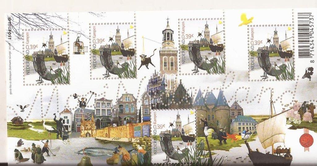 Postzegelvelletje Mooi Nederland Kampen Postfris Prachtig, Ophalen of Verzenden, Na 1940, Postfris