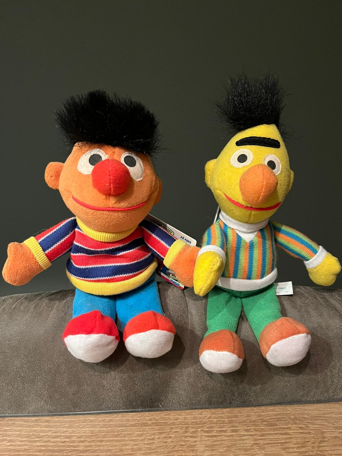 Gave set vintage Bert en Ernie knuffels, Kinderen en Baby's, Ophalen of Verzenden, Zo goed als nieuw, Overige typen