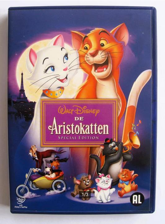 De Aristokatten (originele dvd) Disney, Europees, Gebruikt, Tekenfilm, Alle leeftijden