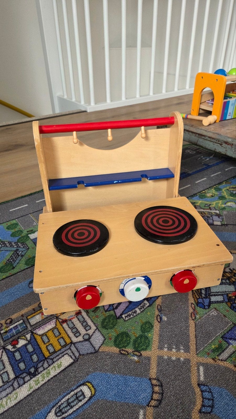 Houten opklap kinderkeuken met kookplaat, Kinderen en Baby's, Ophalen, Gebruikt