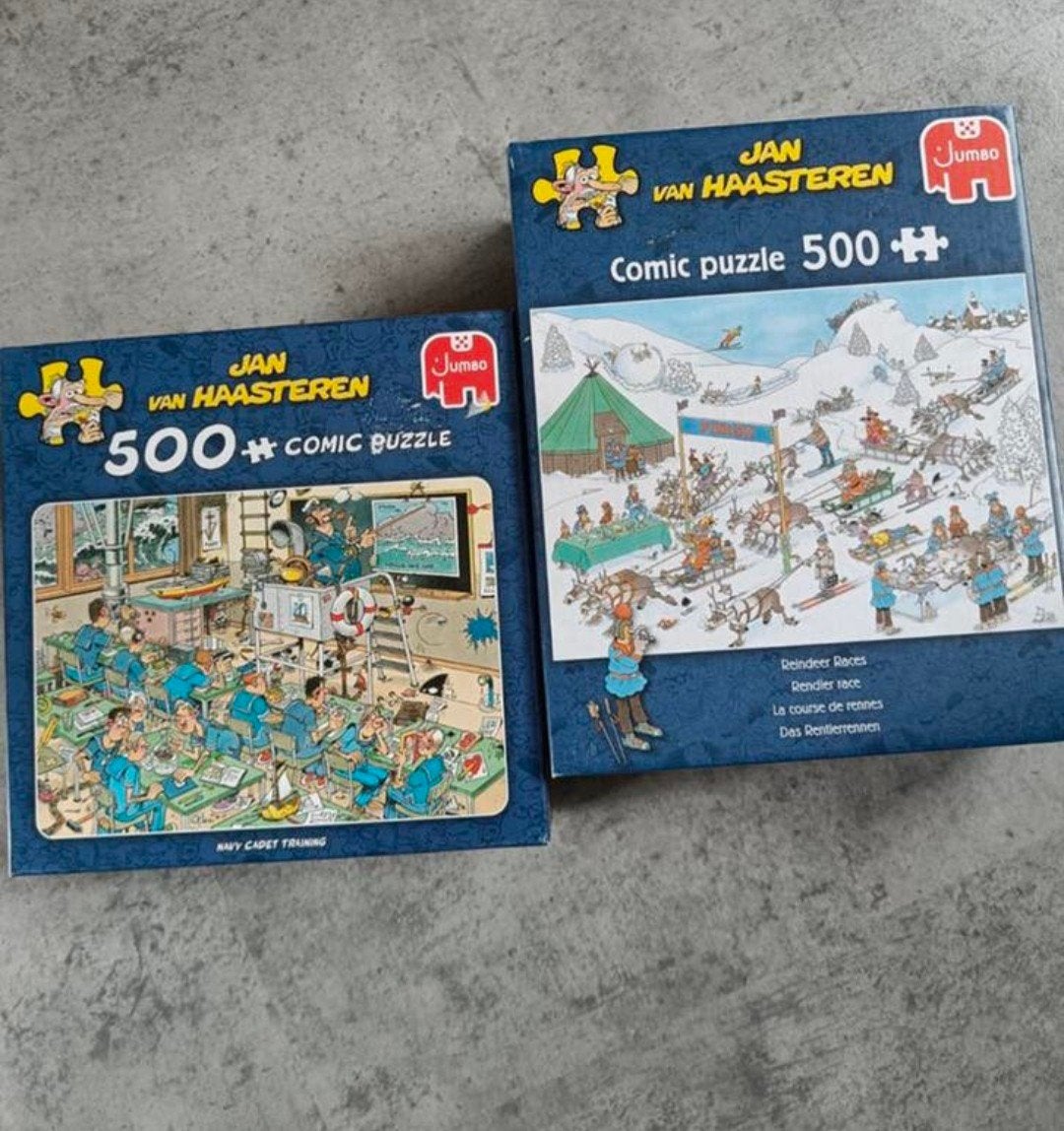 Jan van Haasteren Puzzels: Navy Cadet Training/Rendier Race, Ophalen of Verzenden, 500 t/m 1500 stukjes, Zo goed als nieuw, Legpuzzel