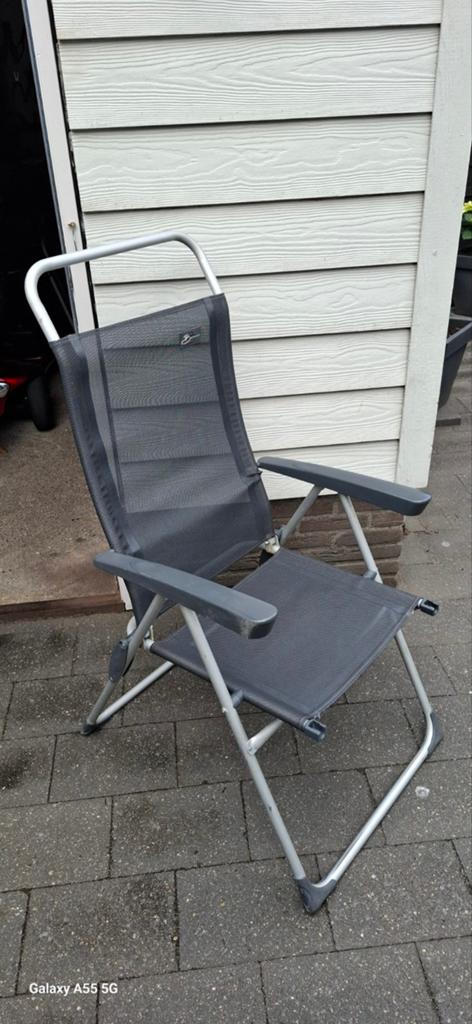Bardani Verstelbare campingstoel ligstoel als nieuw, Tuin en Terras, Tuinstoelen, Ophalen, Zo goed als nieuw, Aluminium
