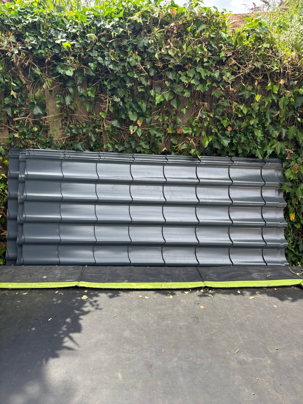 Nieuw donkergrijze dakplaten 8 stuks, Doe-het-zelf en Verbouw, Dakpannen en Dakbedekking, Nieuw, 15 m² of meer, Metaal, Grijs
