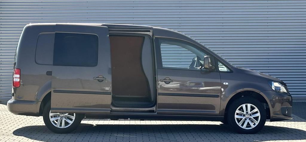 Volkswagen Caddy 1.6 TDI Maxi Bruin metalic DSG automaat MAR, Euro 5, Gebruikt, Zwart, 4 cilinders