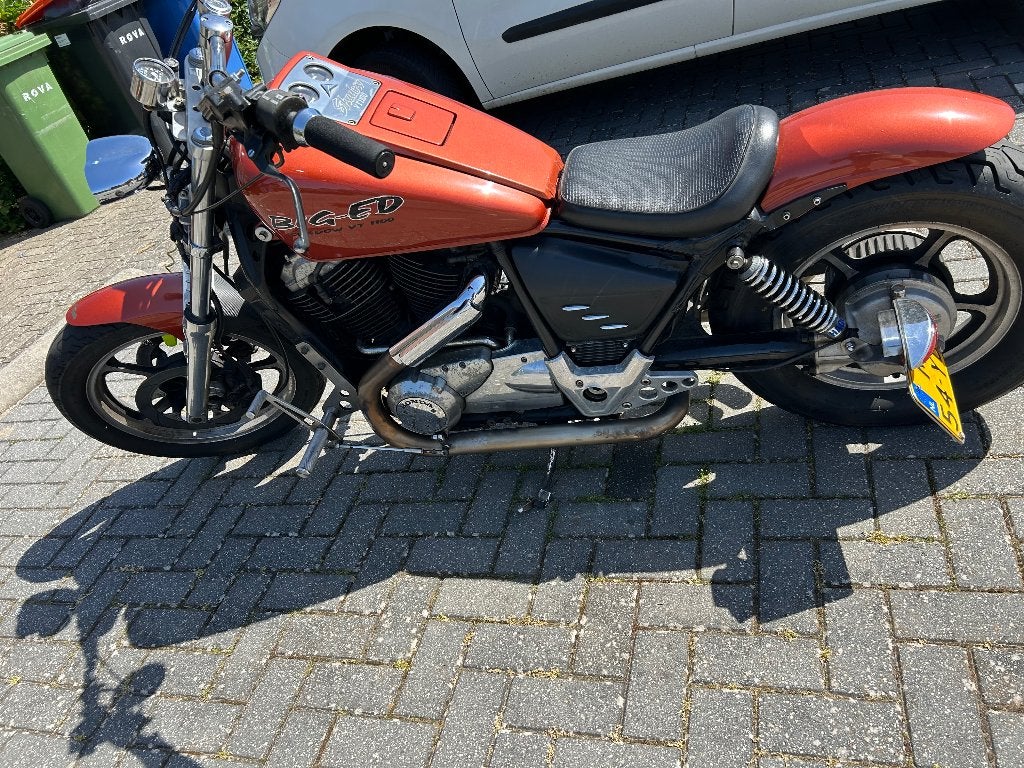 honda shadow vt100 custom, 2 cilinders, Chopper, Gebruikt, Sportuitlaat