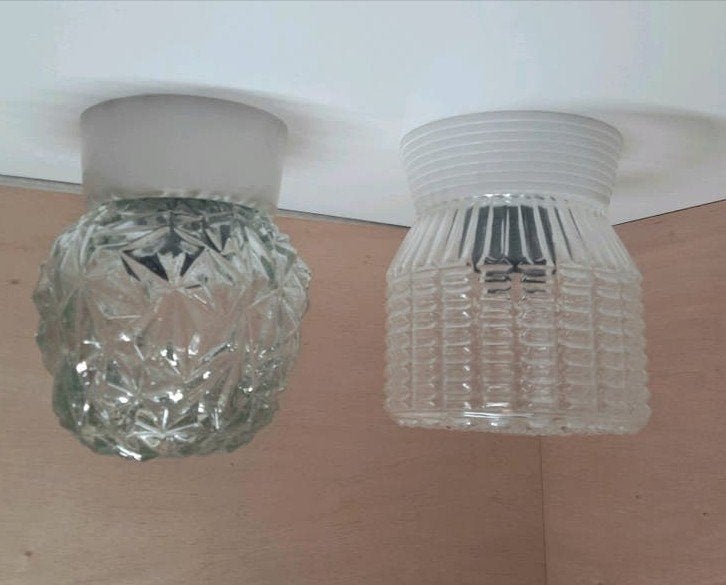 Wandlamp plafonnière plafondlamp, lees de beschrijving, Meerkleurig, Zo goed als nieuw, Plafondlamp, Glas