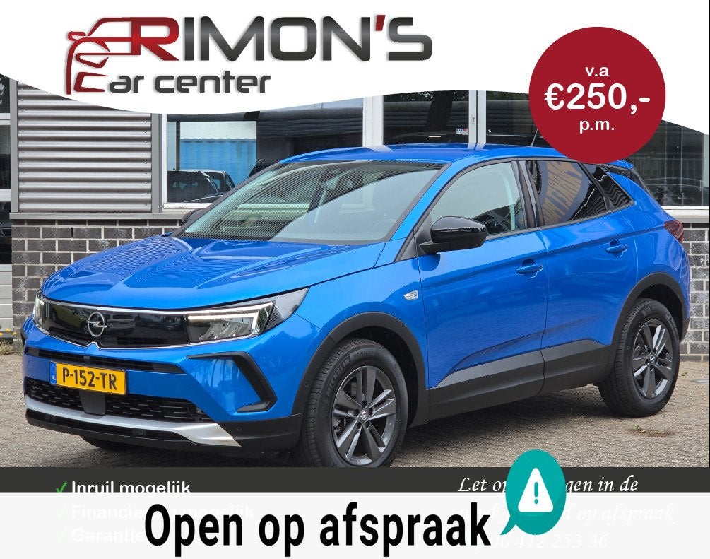 Opel Grandland 1.2 Turbo Business Edition Carplay 360 Camera, Gebruikt, Euro 6, 1199 cc, Blauw