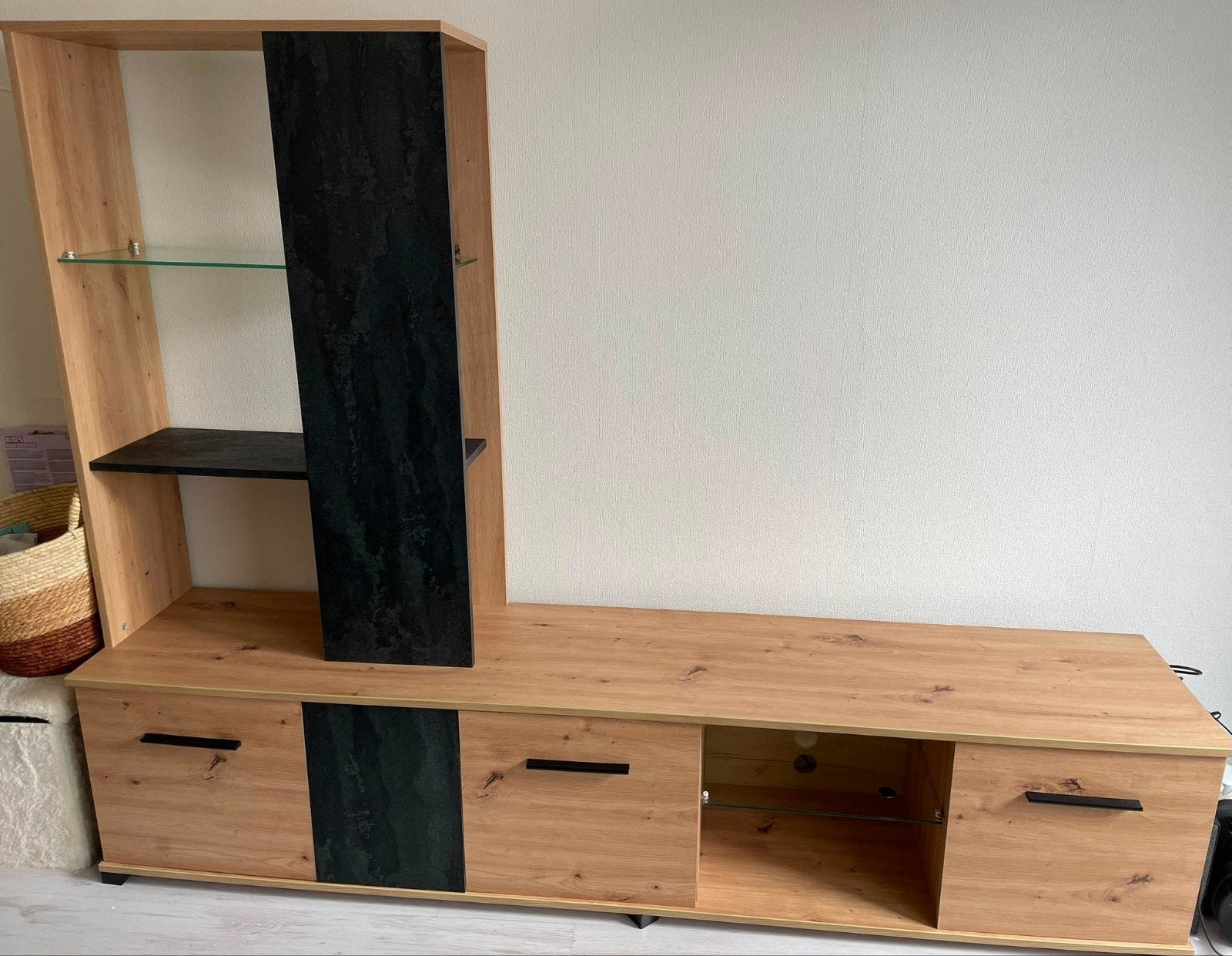 TV kast - uit elkaar gehaald, zelf in elkaar zetten, Huis en Inrichting, Ophalen, Gebruikt, Glas, 100 tot 150 cm