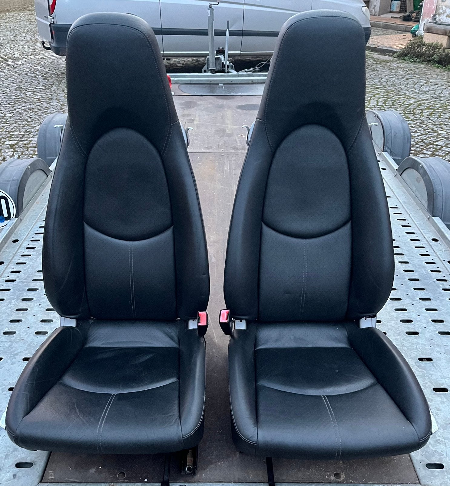 2x originele porsche 996/987 zwarte sportstoelen, Auto-onderdelen, Ophalen of Verzenden, Porsche