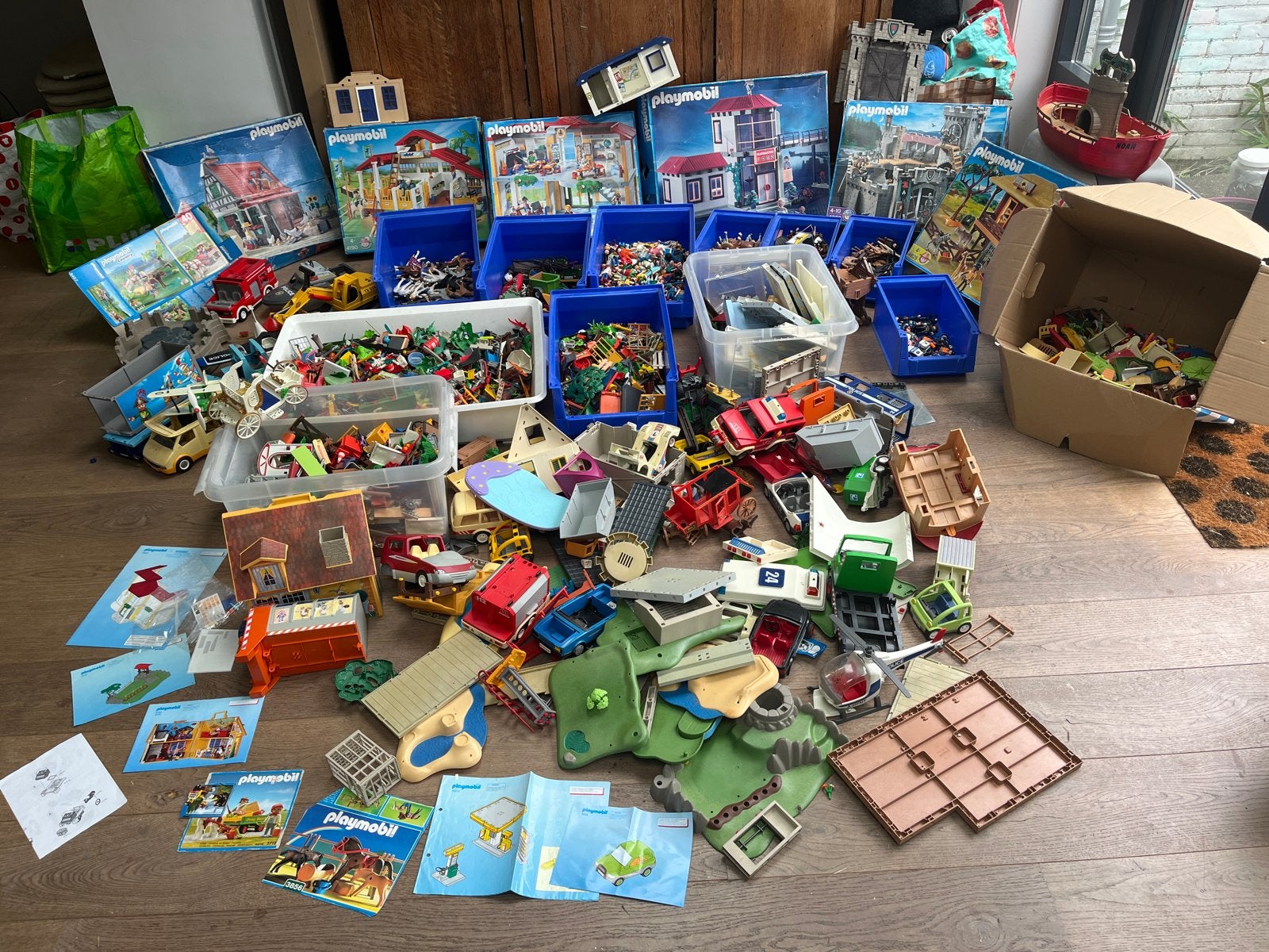Mega partij Playmobil huizen, voertuigen en figuren, Ophalen, Gebruikt, Jongen of Meisje