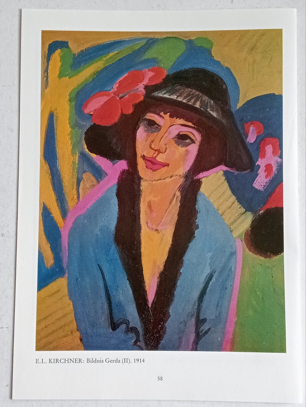 Ernst Ludwig Kirchner portret print, Ophalen of Verzenden