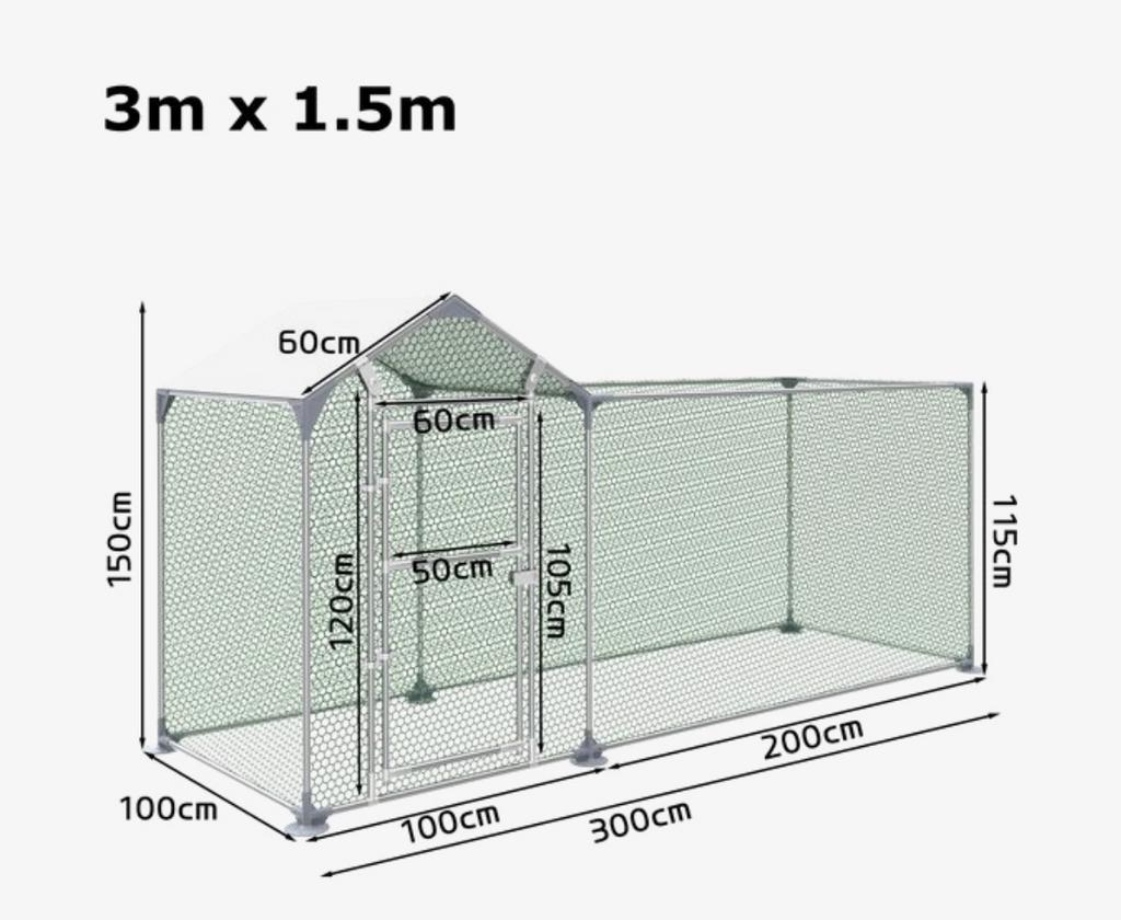 Kippenren 3m x 1,5m, Ophalen, Zo goed als nieuw, Kippenhok of Kippenren